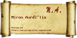 Miron Aurélia névjegykártya